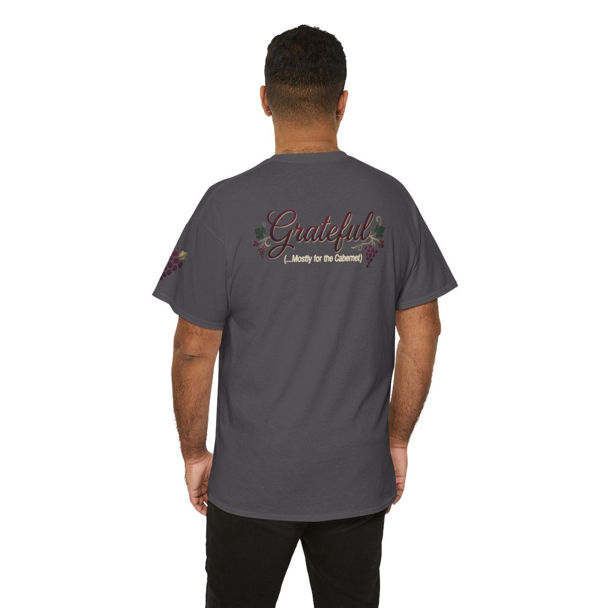 Color: Charcoal | Grateful for the Carbernet Premium Graphic Tee