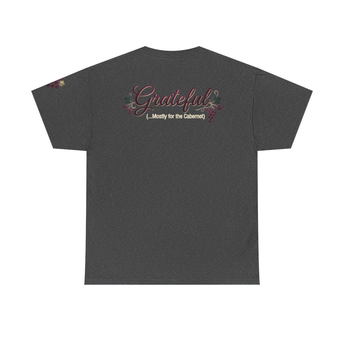 Color: Dark Heather | Grateful for the Carbernet Premium Graphic Tee