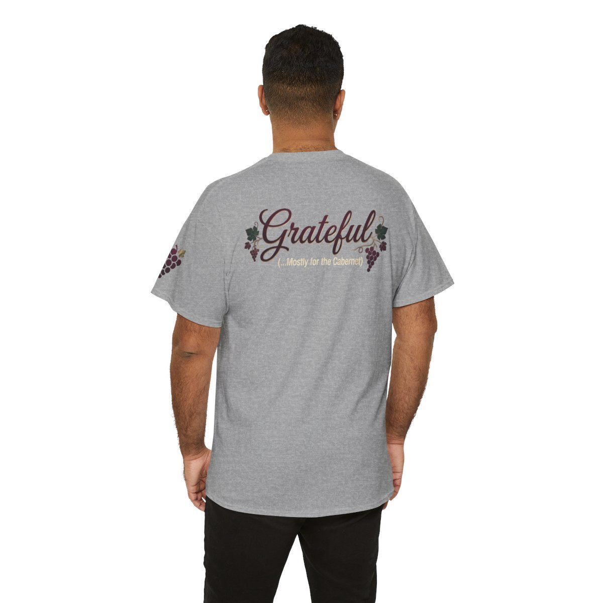 Color: Sport Grey | Grateful for the Carbernet Premium Graphic Tee