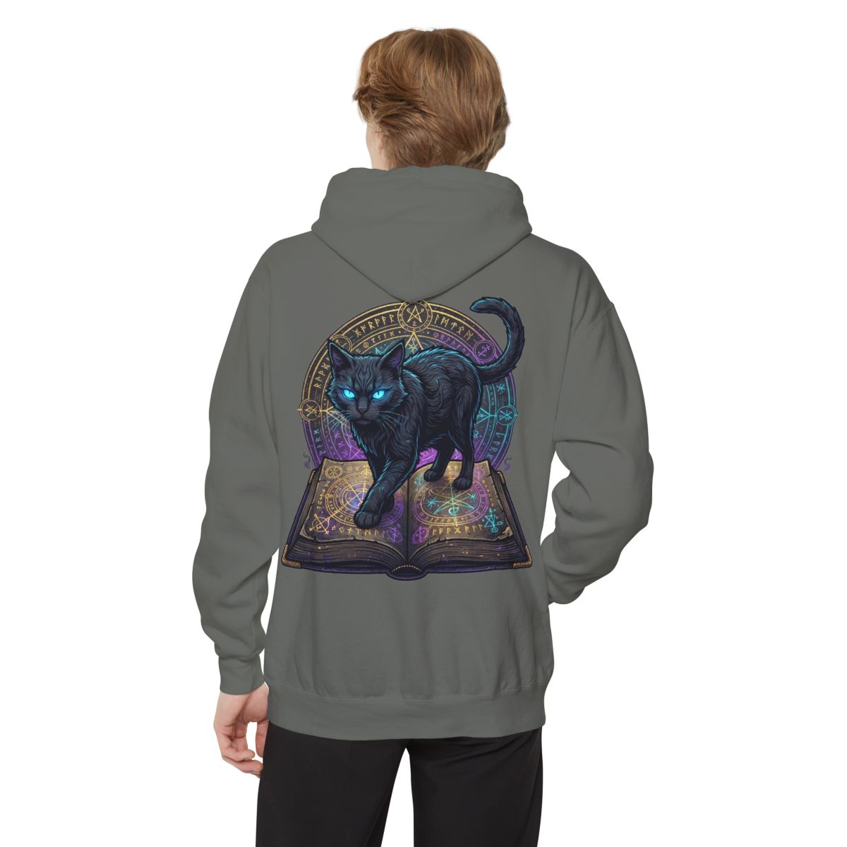 Color: Grey | Guardian of the Book of Shadows Garment-Dyed Hoodie