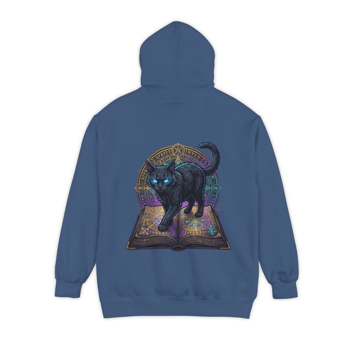 Color: True Navy | Guardian of the Book of Shadows Garment-Dyed Hoodie