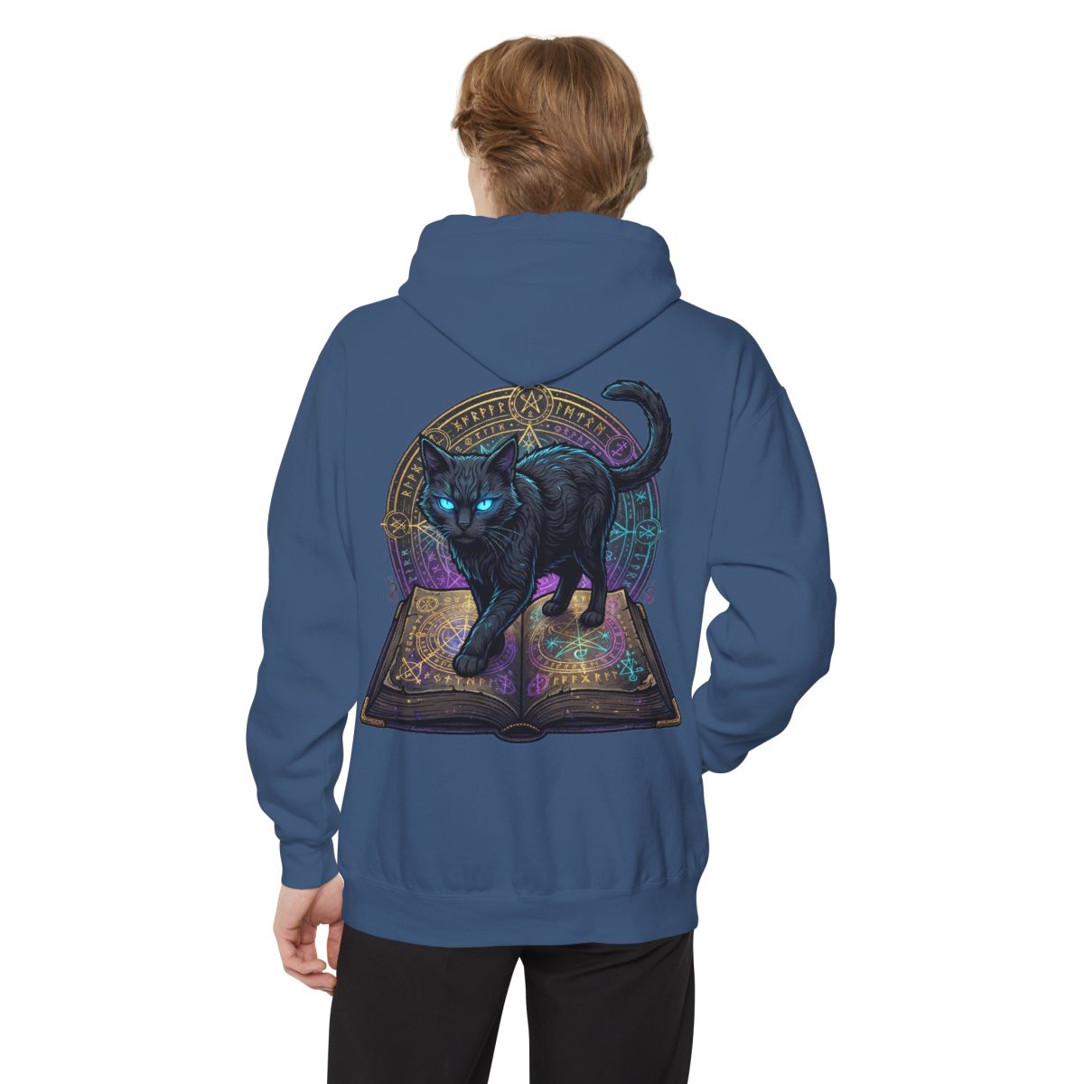 Color: True Navy | Guardian of the Book of Shadows Garment-Dyed Hoodie