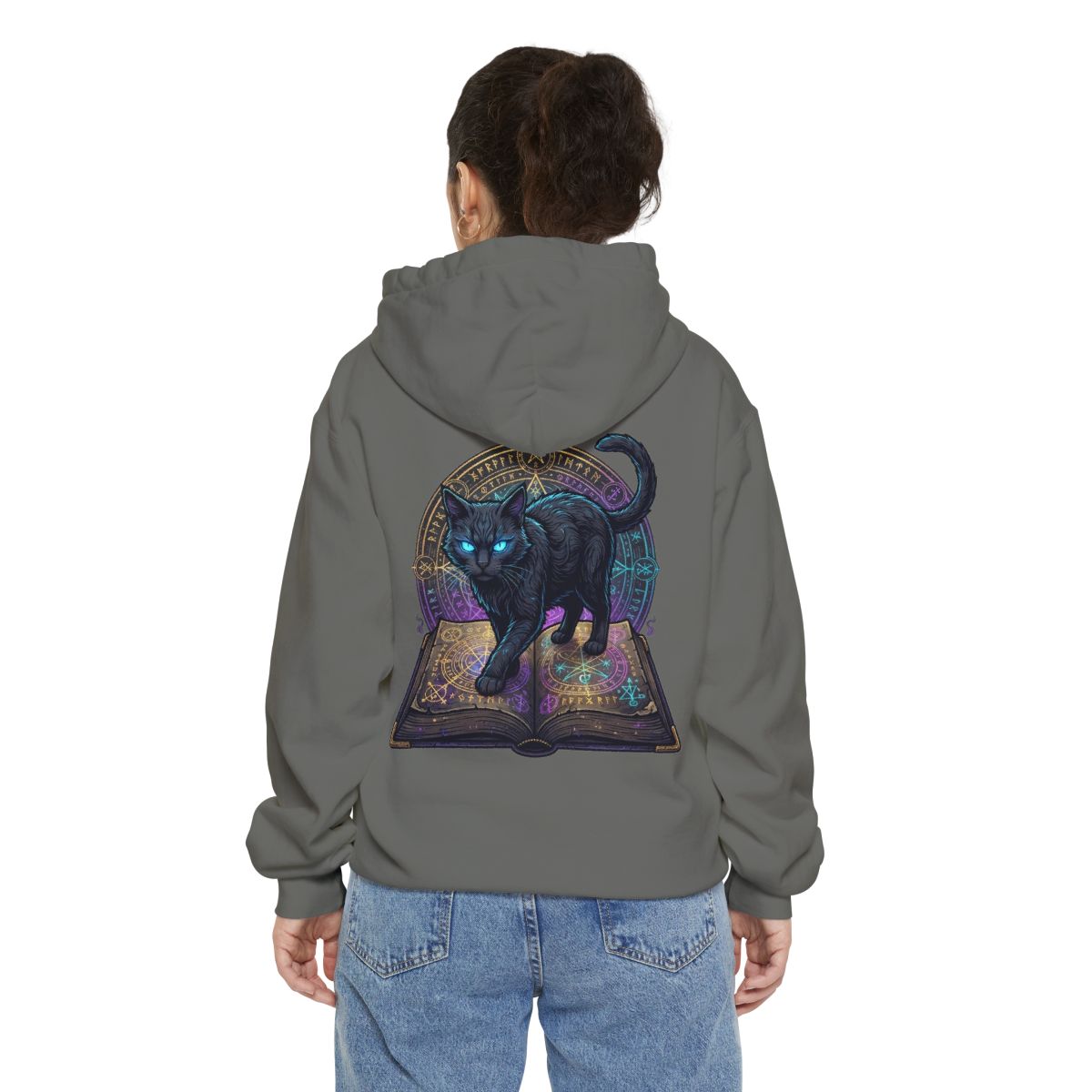 Color: Grey | Guardian of the Book of Shadows Garment-Dyed Hoodie