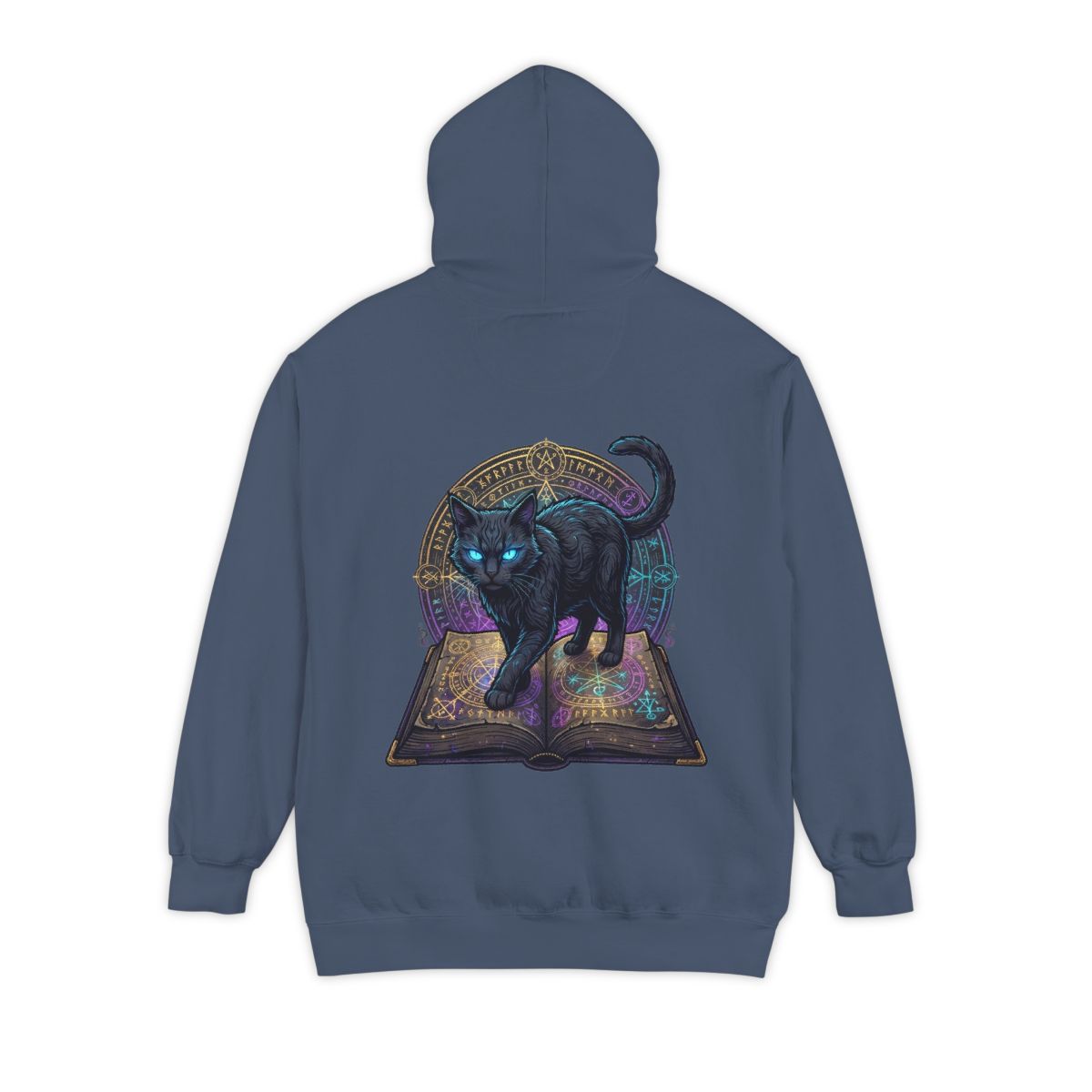 Color: Denim | Guardian of the Book of Shadows Garment-Dyed Hoodie