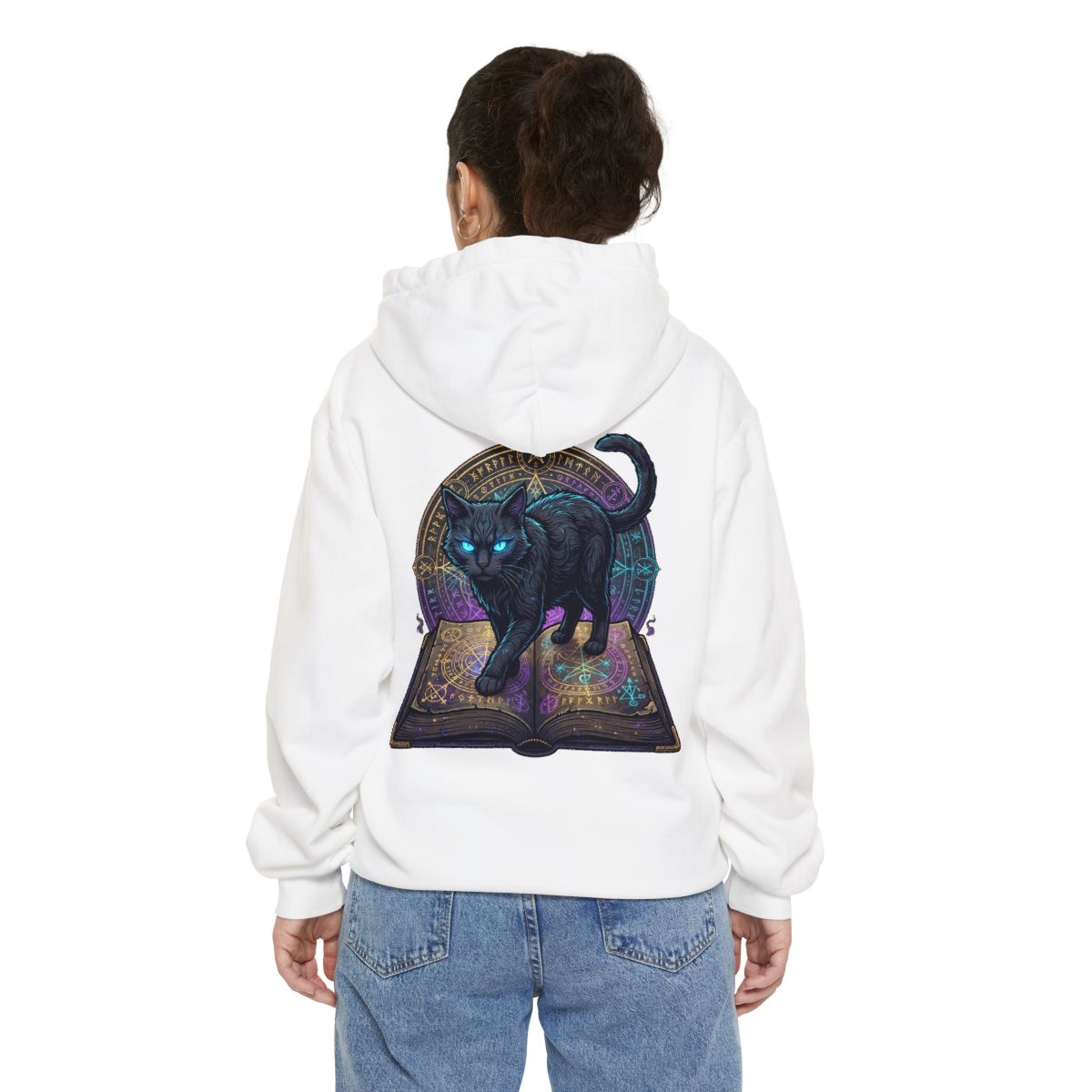 Color: White | Guardian of the Book of Shadows Garment-Dyed Hoodie