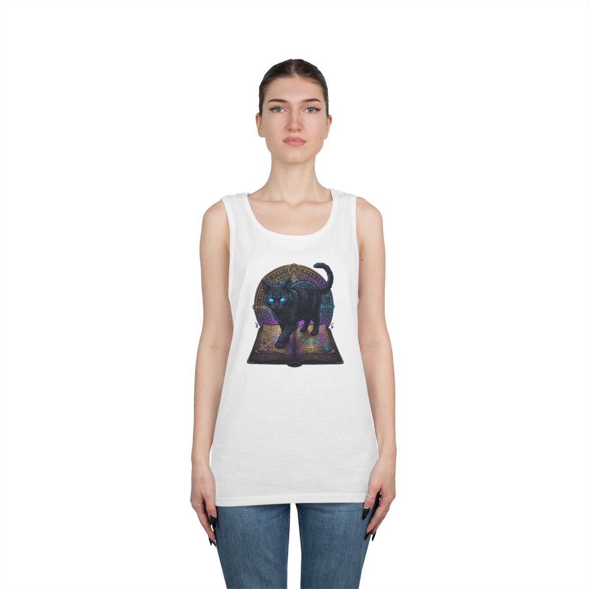 Color: White | Guardian of the Book of Shadows Tank Top