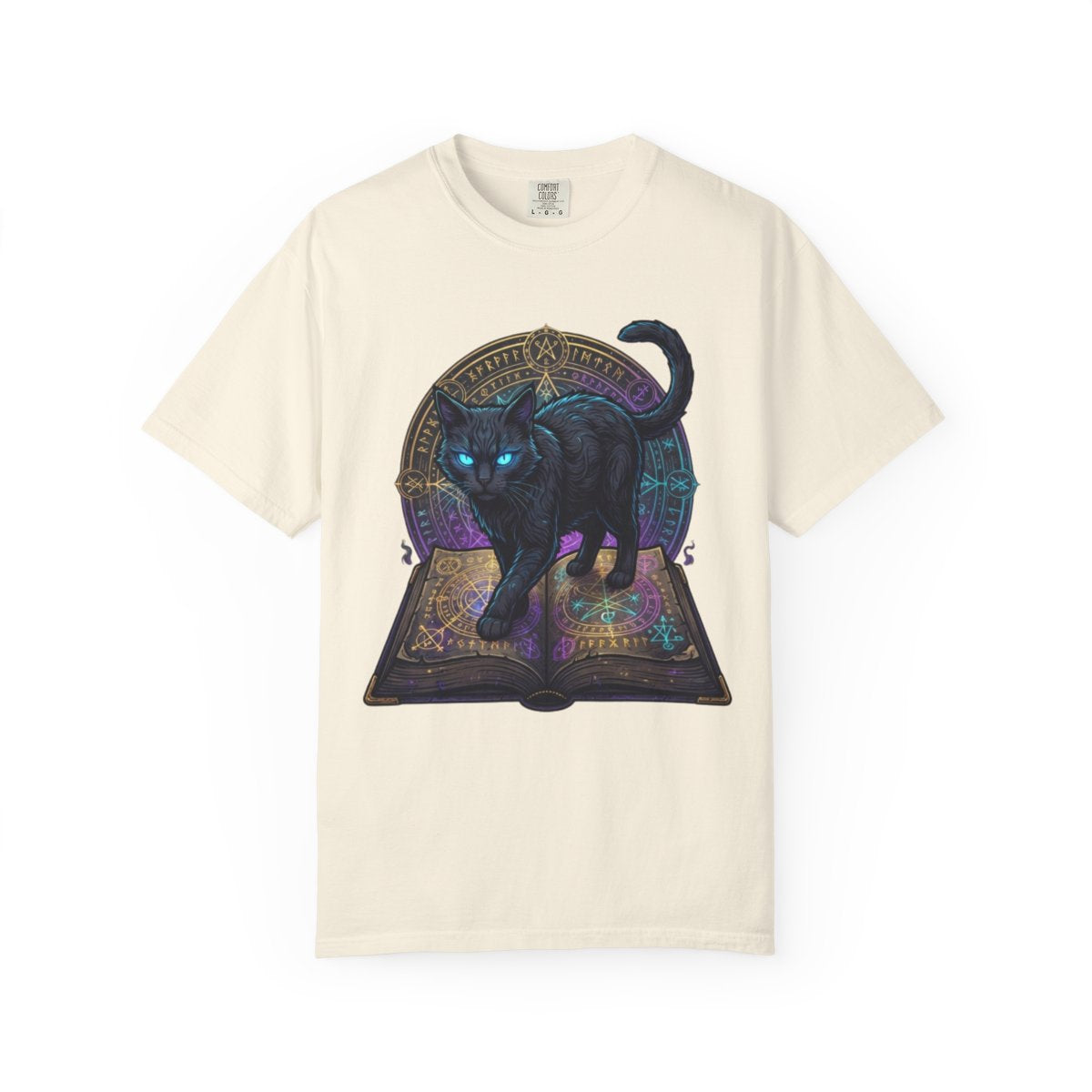 Color: Ivory | Guardian of the Book of Shadows Unisex Garment-Dyed Tee