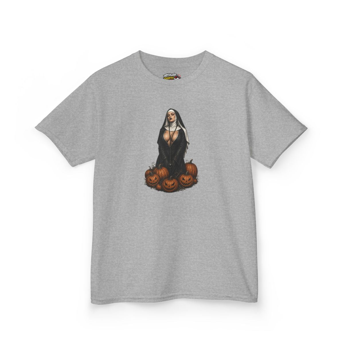 Color: Sport Grey | Halloween Nun Kids Tee