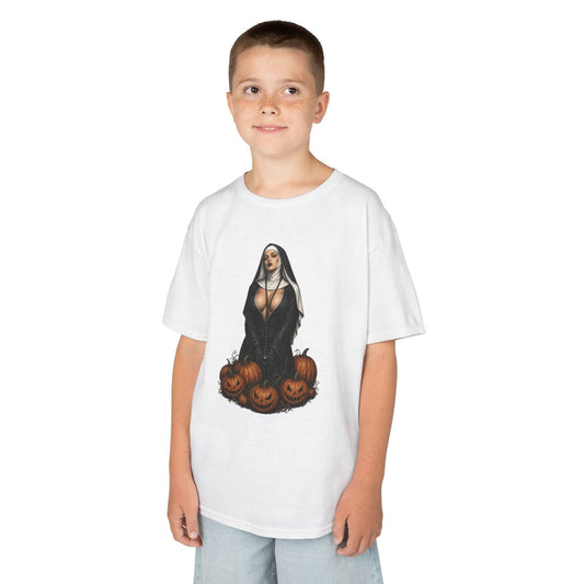 Color: White | Halloween Nun Kids Tee