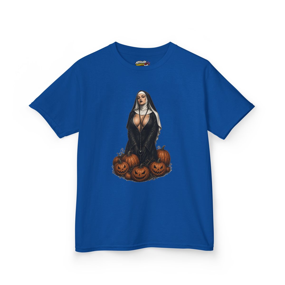 Color: Royal | Halloween Nun Kids Tee