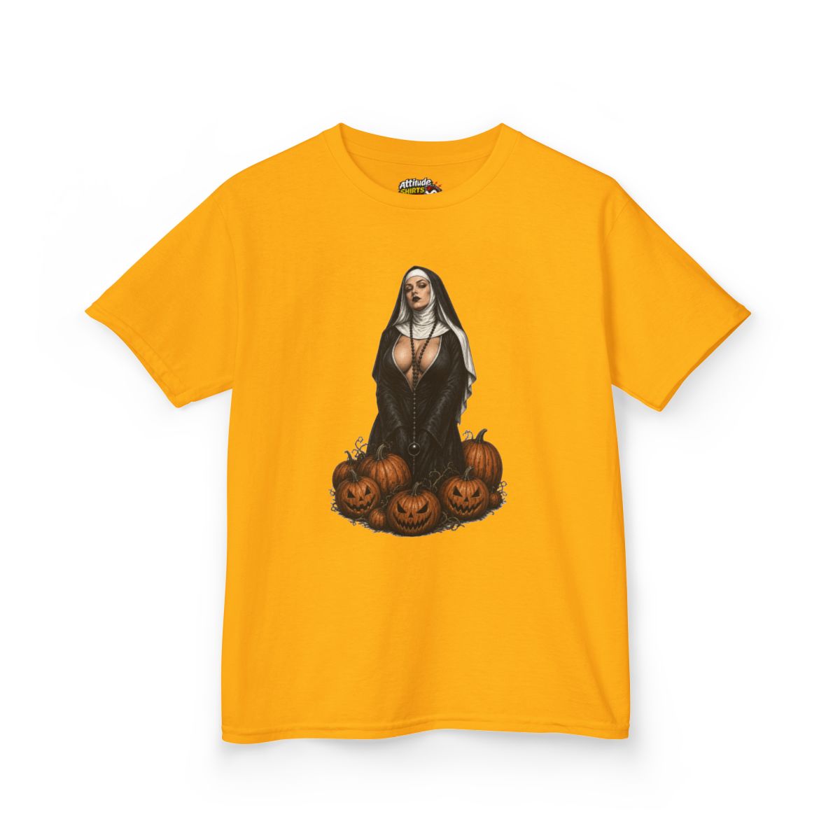 Color: Gold | Halloween Nun Kids Tee