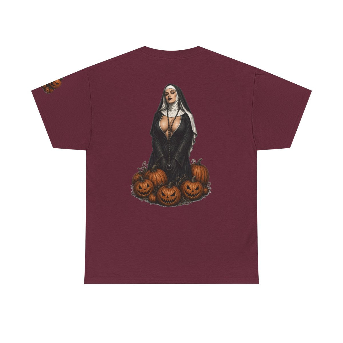 Color: Maroon | Halloween Nun Premium Graphic Tee