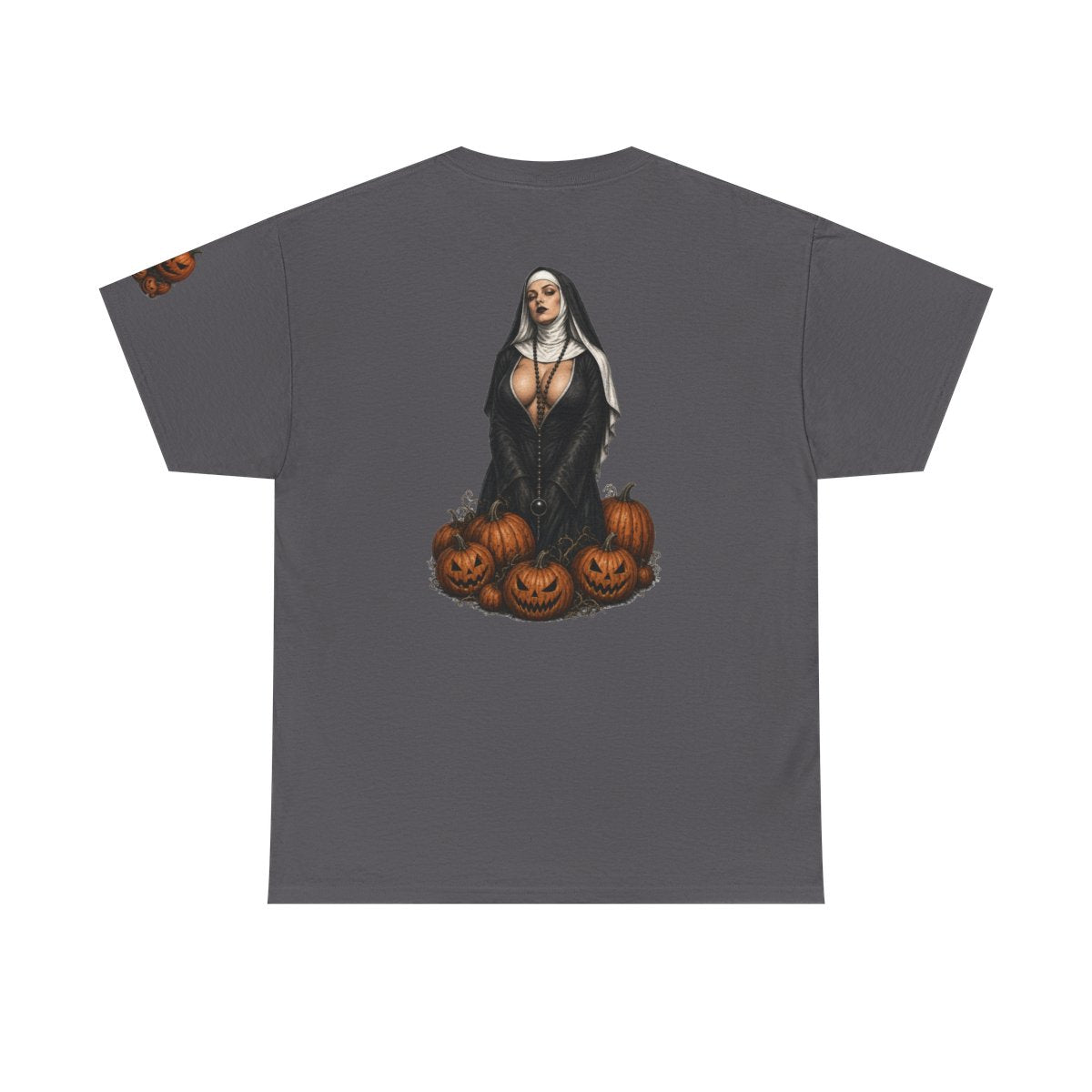 Color: Charcoal | Halloween Nun Premium Graphic Tee