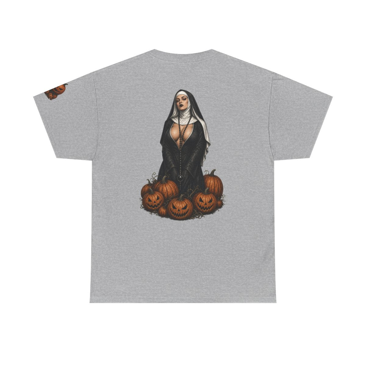 Color: Sport Grey | Halloween Nun Premium Graphic Tee