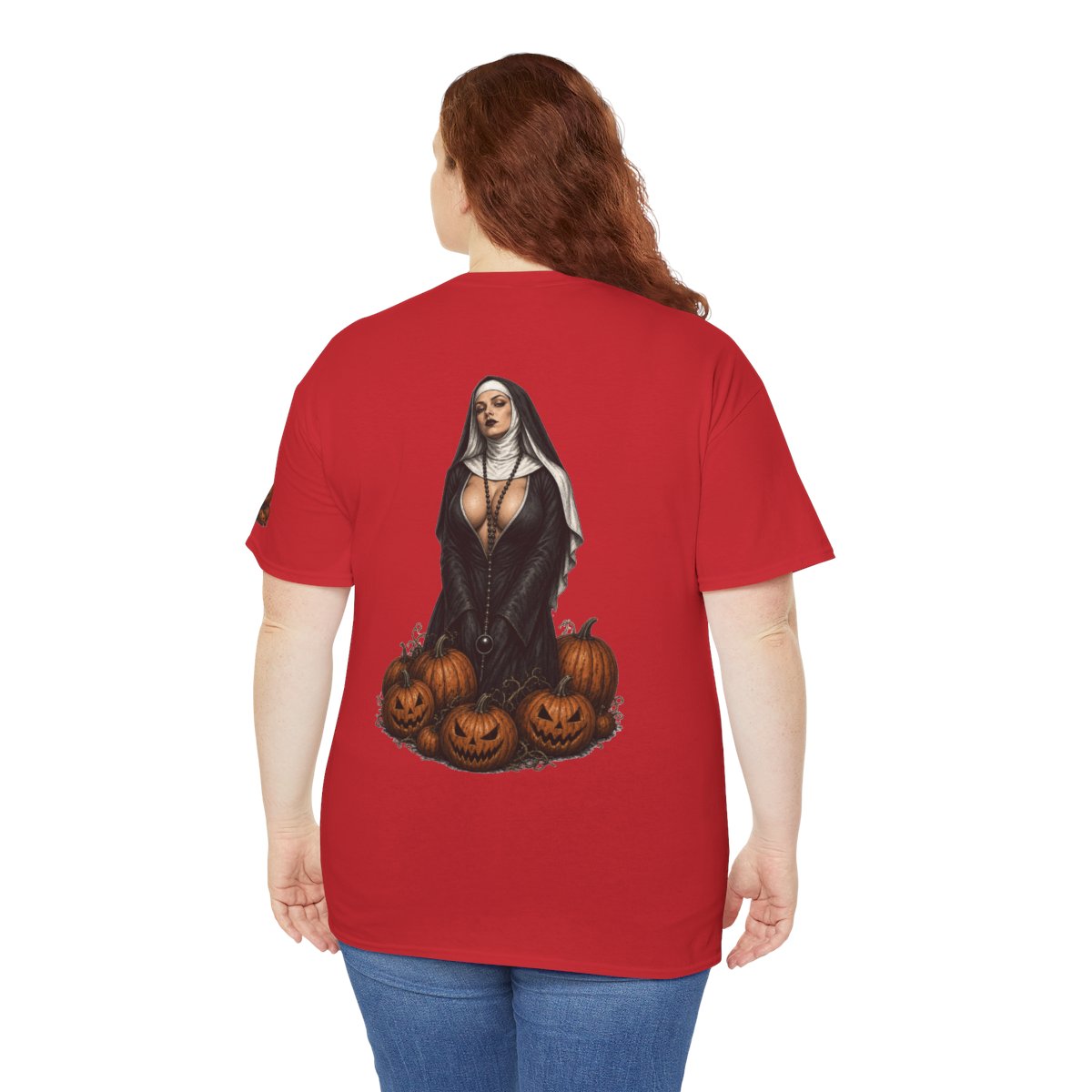 Color: Red | Halloween Nun Premium Graphic Tee
