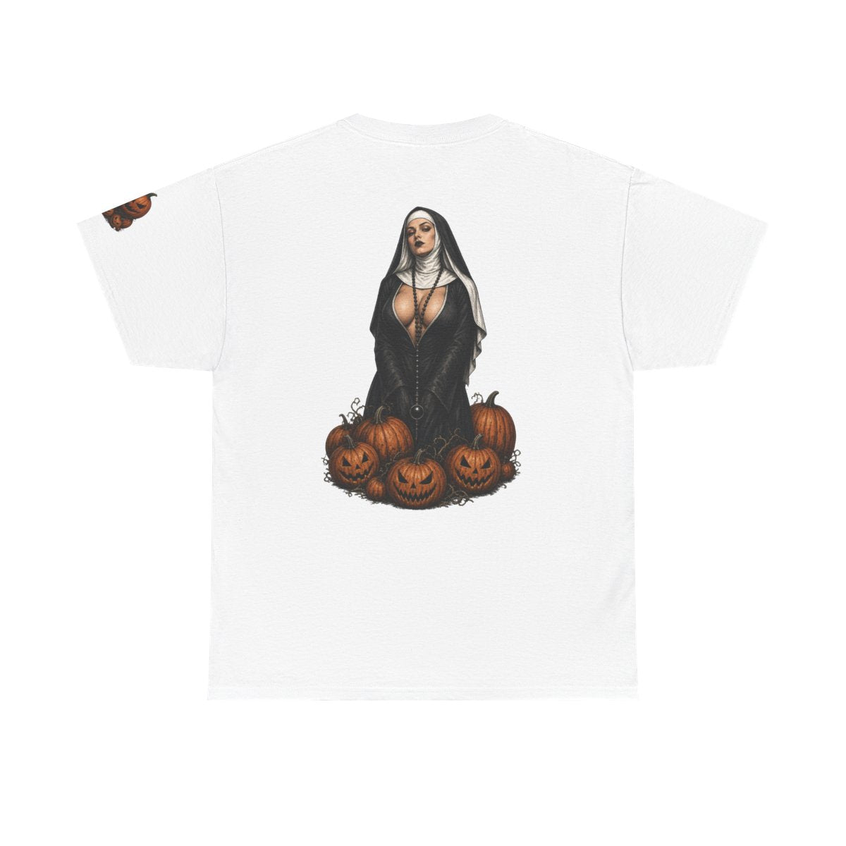 Color: White | Halloween Nun Premium Graphic Tee