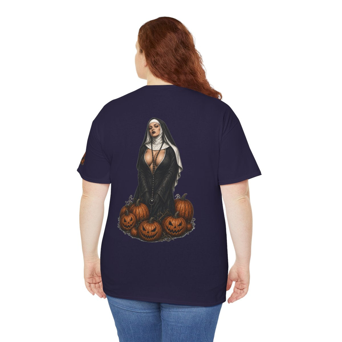 Color: Blackberry | Halloween Nun Premium Graphic Tee