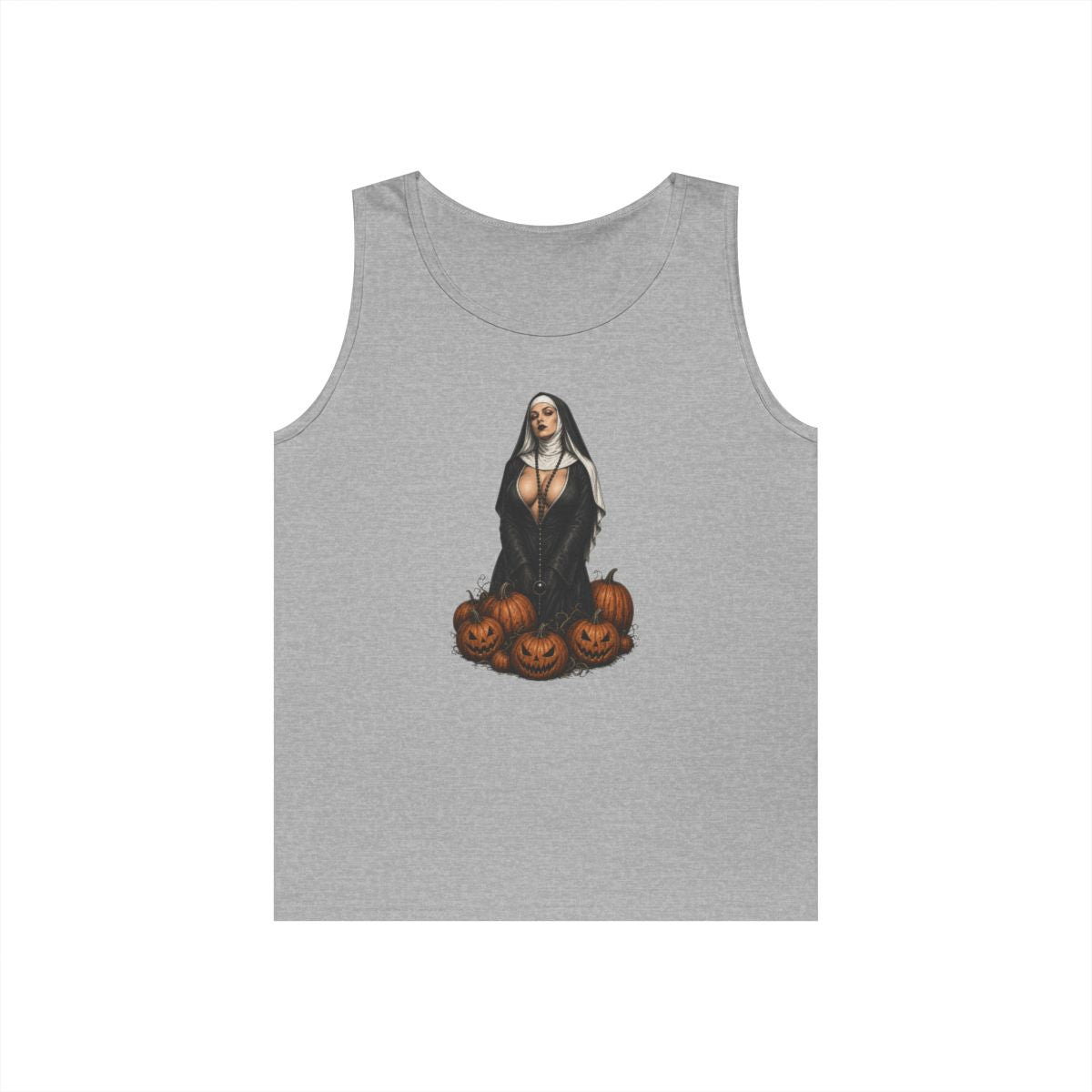Color: Sport Grey | Halloween Nun Tank Top