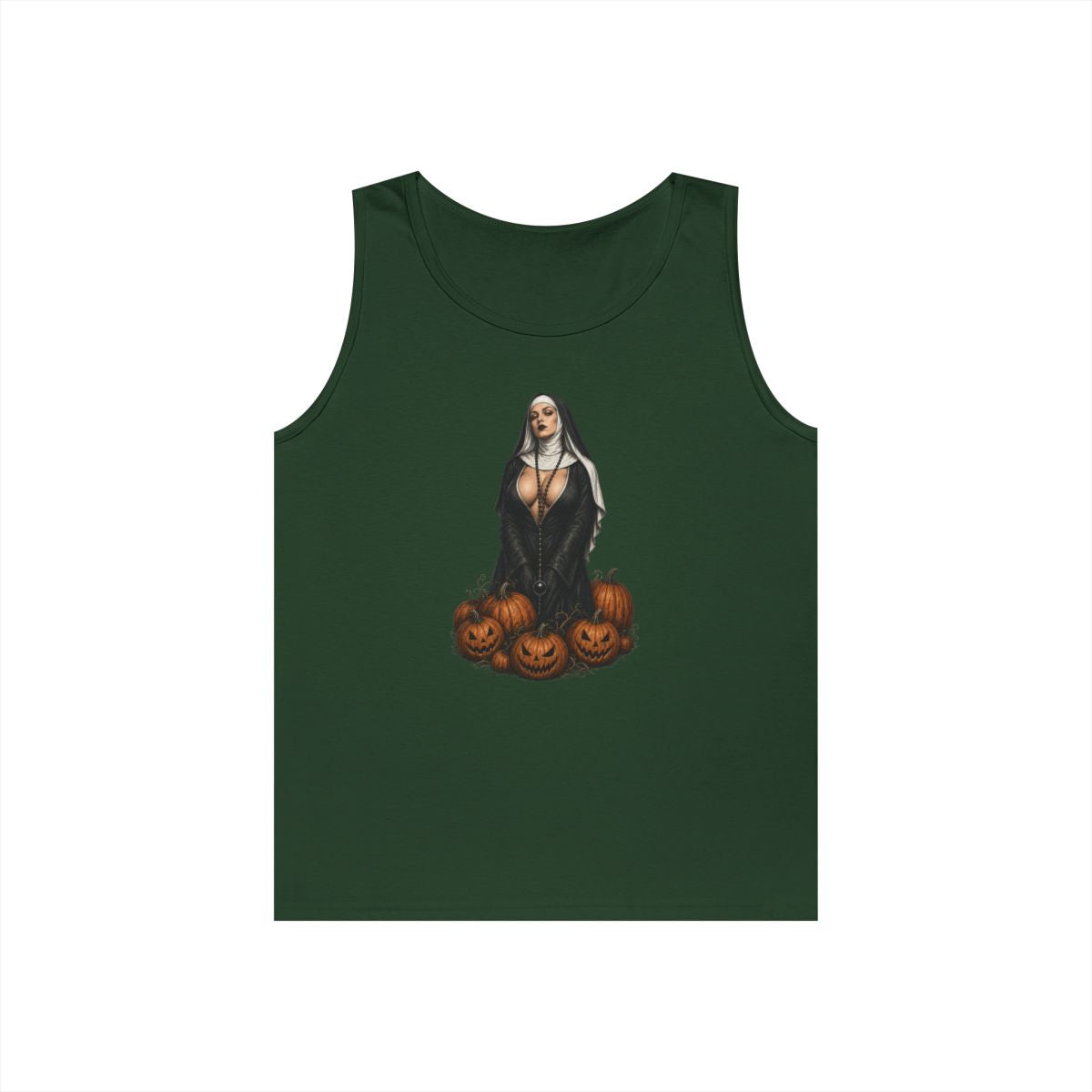 Color: Forest Green | Halloween Nun Tank Top