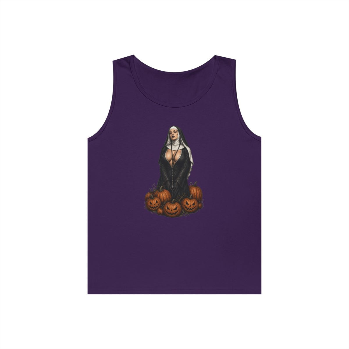 Color: Purple | Halloween Nun Tank Top