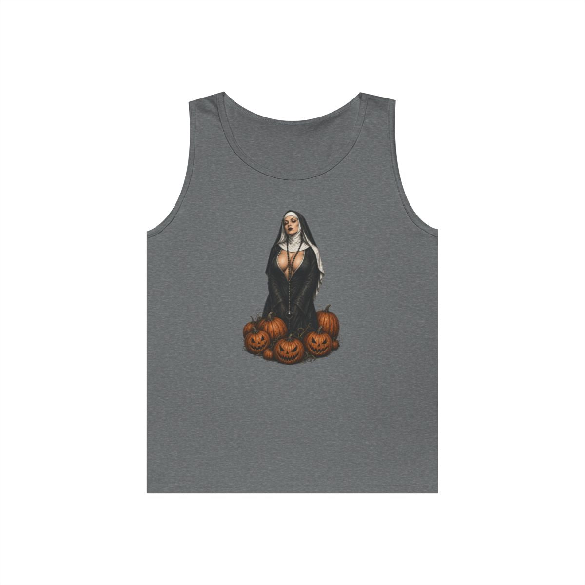 Color: Graphite Heather | Halloween Nun Tank Top