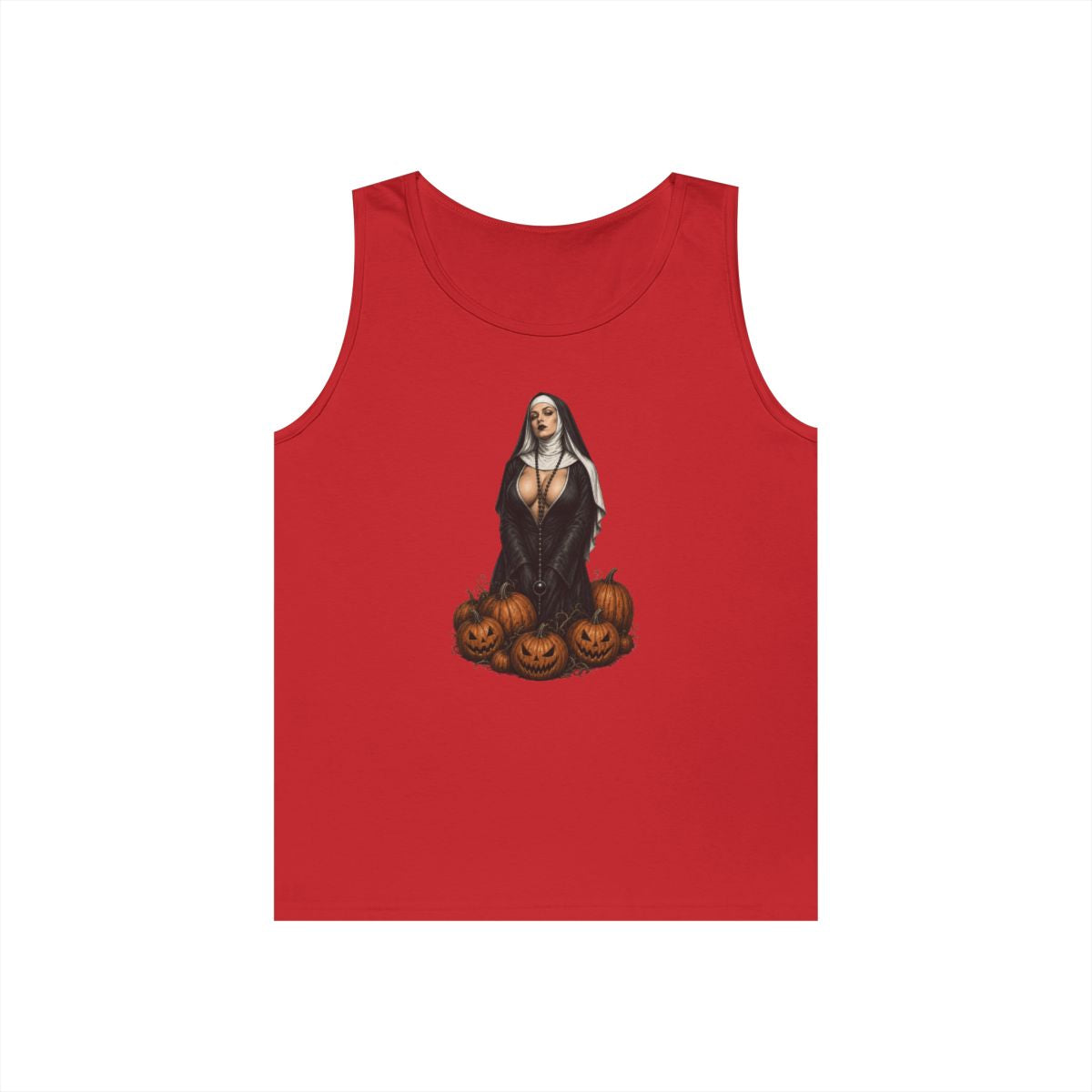 Color: Red | Halloween Nun Tank Top