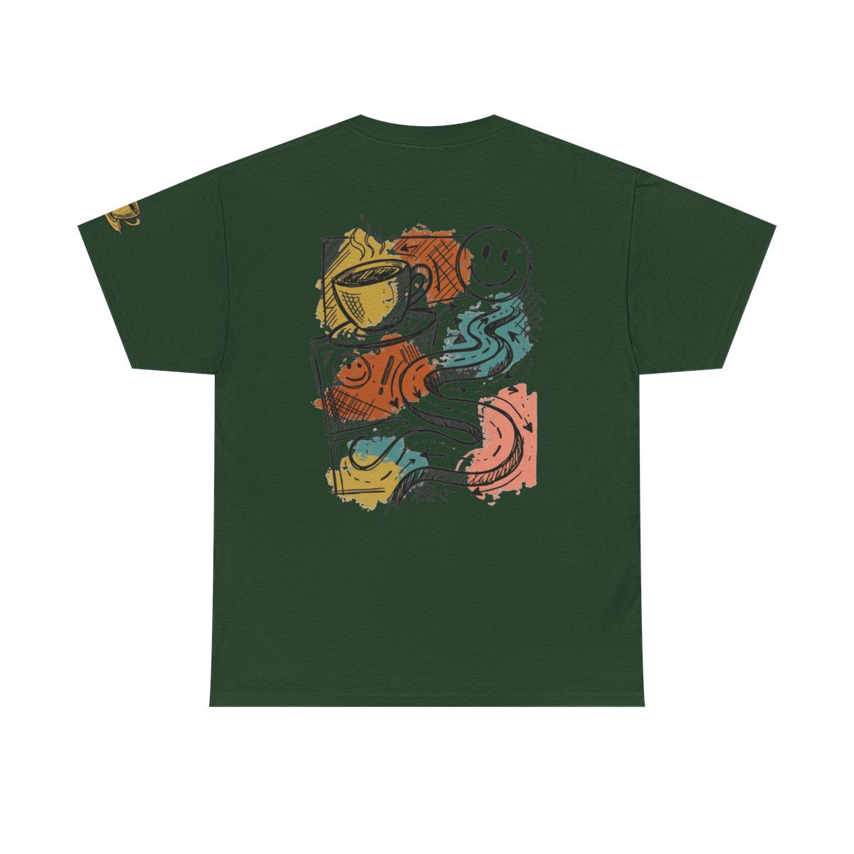 Color: Forest Green | Happy Coffee Premium Graphic Tee