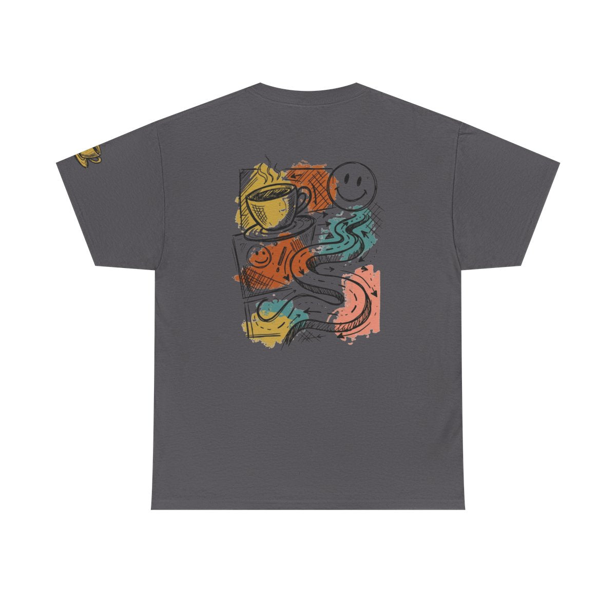 Color: Charcoal | Happy Coffee Premium Graphic Tee