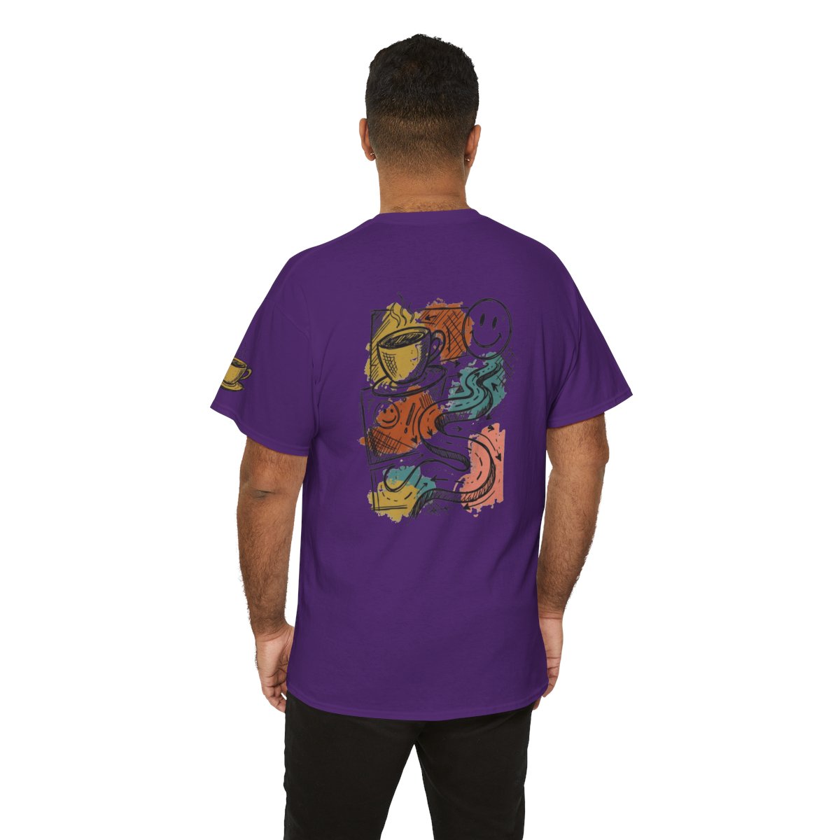 Color: Purple | Happy Coffee Premium Graphic Tee