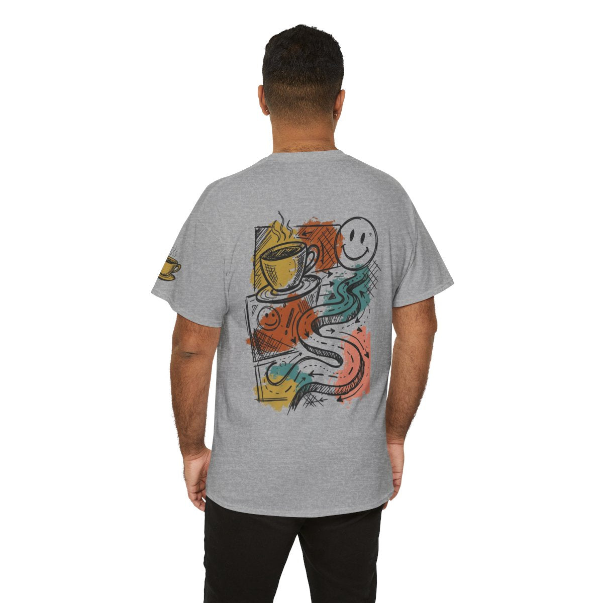 Color: Sport Grey | Happy Coffee Premium Graphic Tee