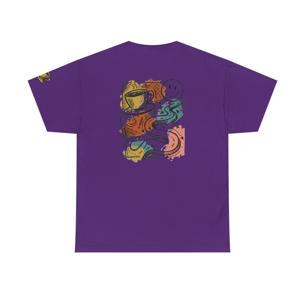 Color: Purple | Happy Coffee Premium Graphic Tee
