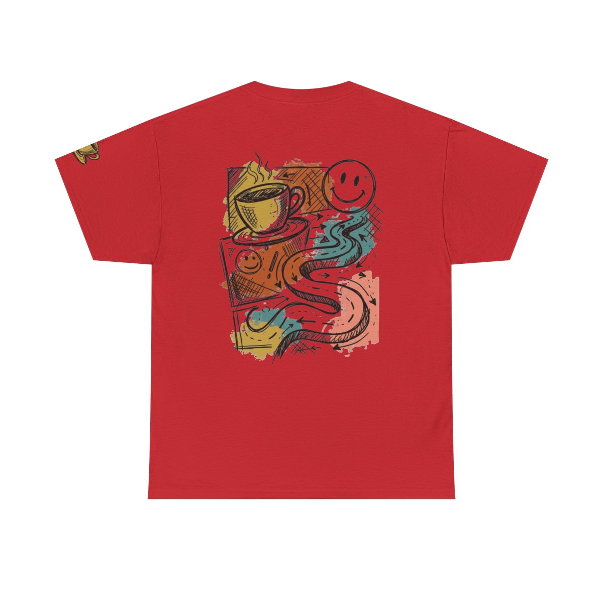 Color: Red | Happy Coffee Premium Graphic Tee