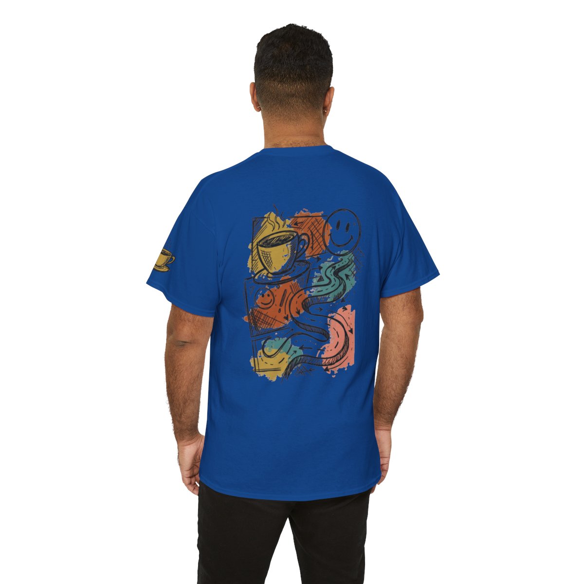 Color: Royal | Happy Coffee Premium Graphic Tee