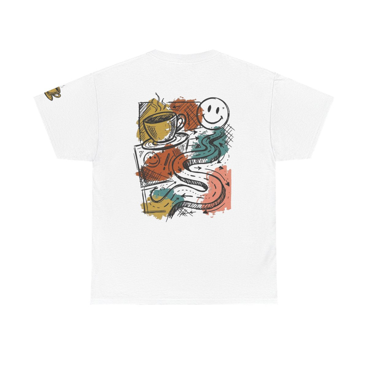 Color: White | Happy Coffee Premium Graphic Tee