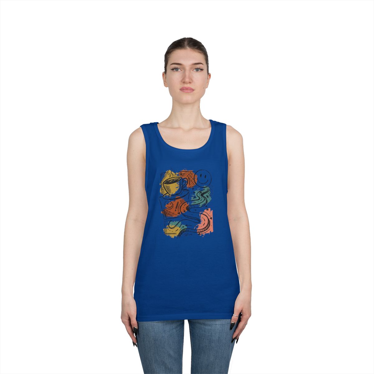 Color: Royal | Happy Coffee Tank Top