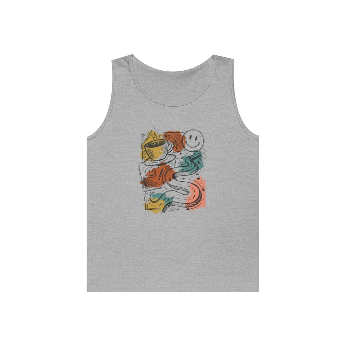 Color: Sport Grey | Happy Coffee Tank Top