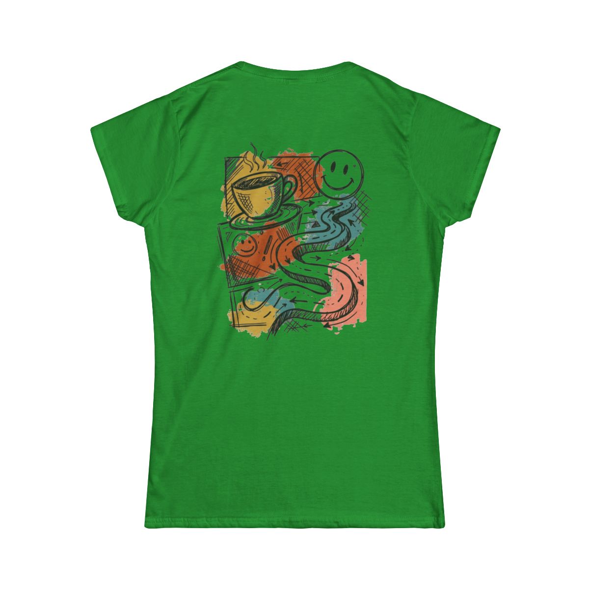 Color: Irish Green | Happy Coffee Women's Tee