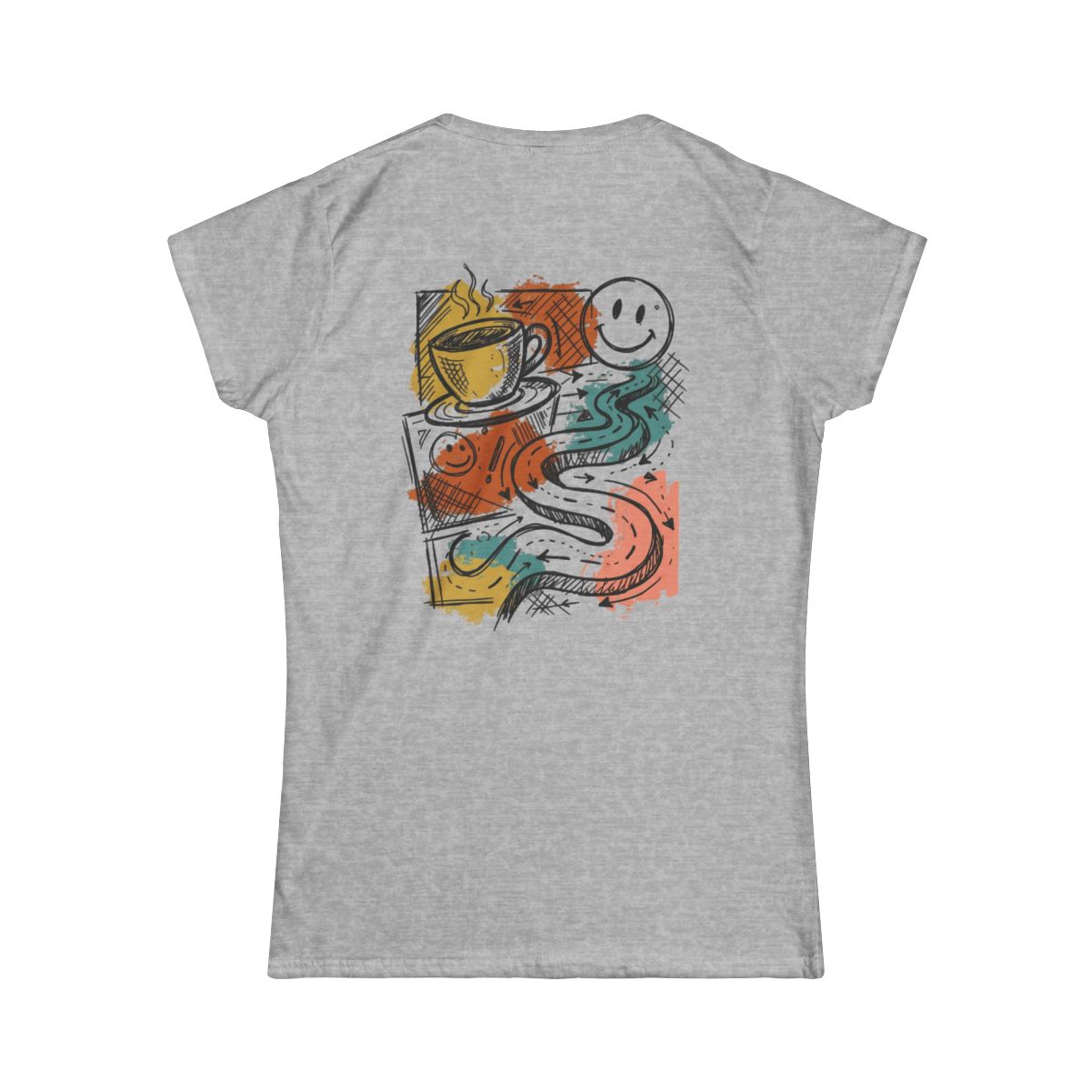 Color: Sport Grey | Happy Coffee Women's Tee
