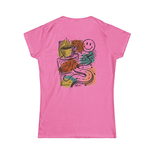 Color: Azalea | Happy Coffee Women's Tee