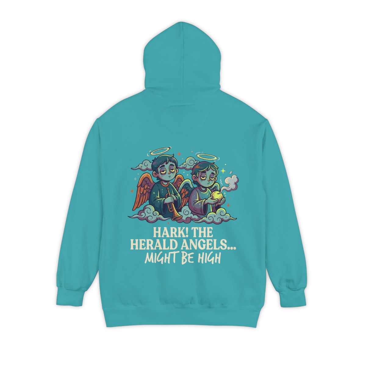 Color: Seafoam | Hark The Herald Angels Garment-Dyed Hoodie