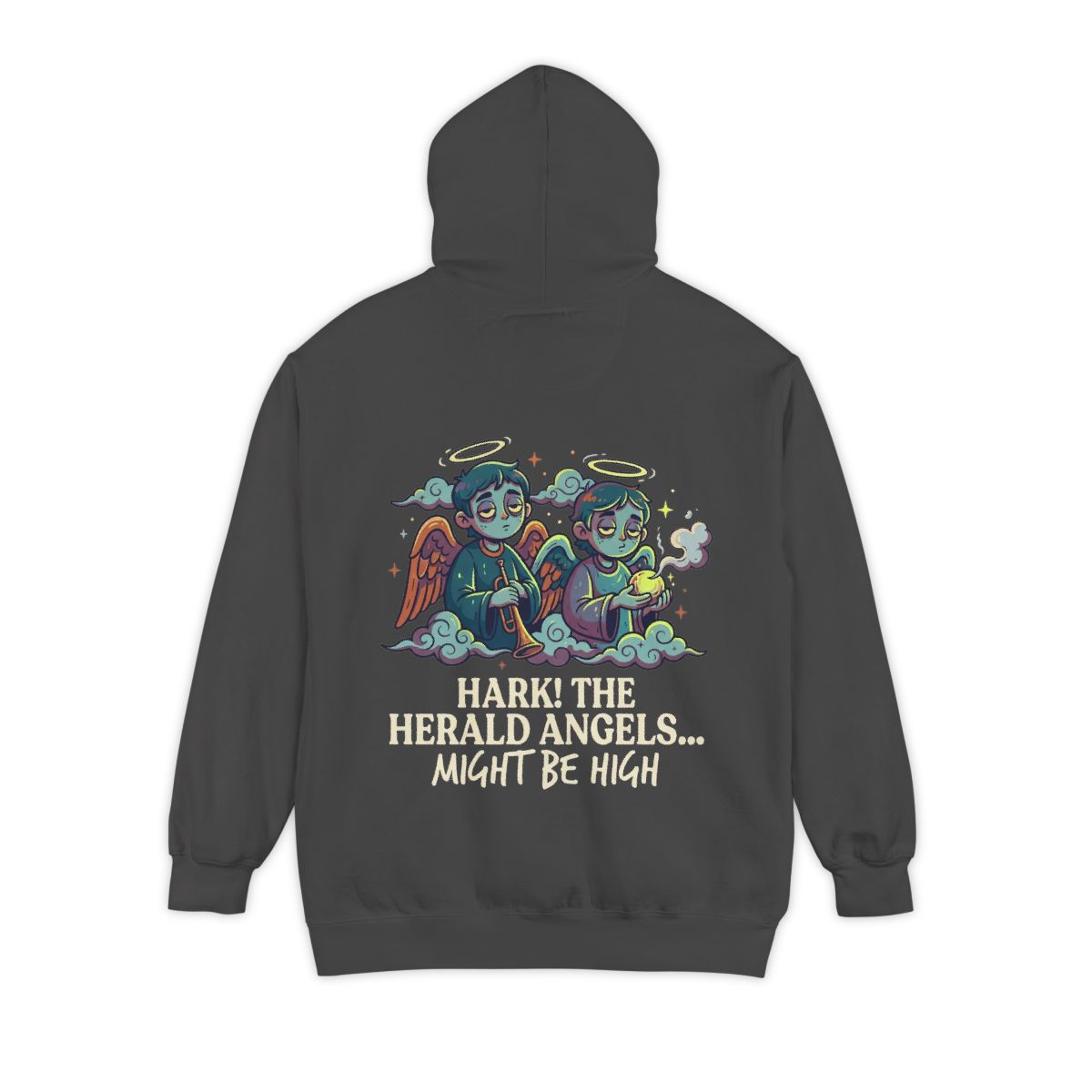 Color: Pepper | Hark The Herald Angels Garment-Dyed Hoodie