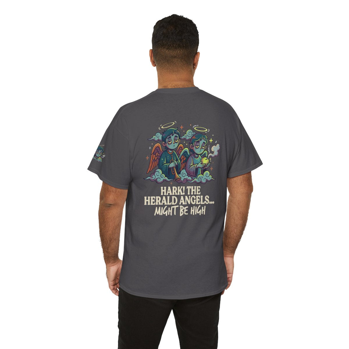 Color: Charcoal | Hark The Herald Angels Premium Graphic Tee