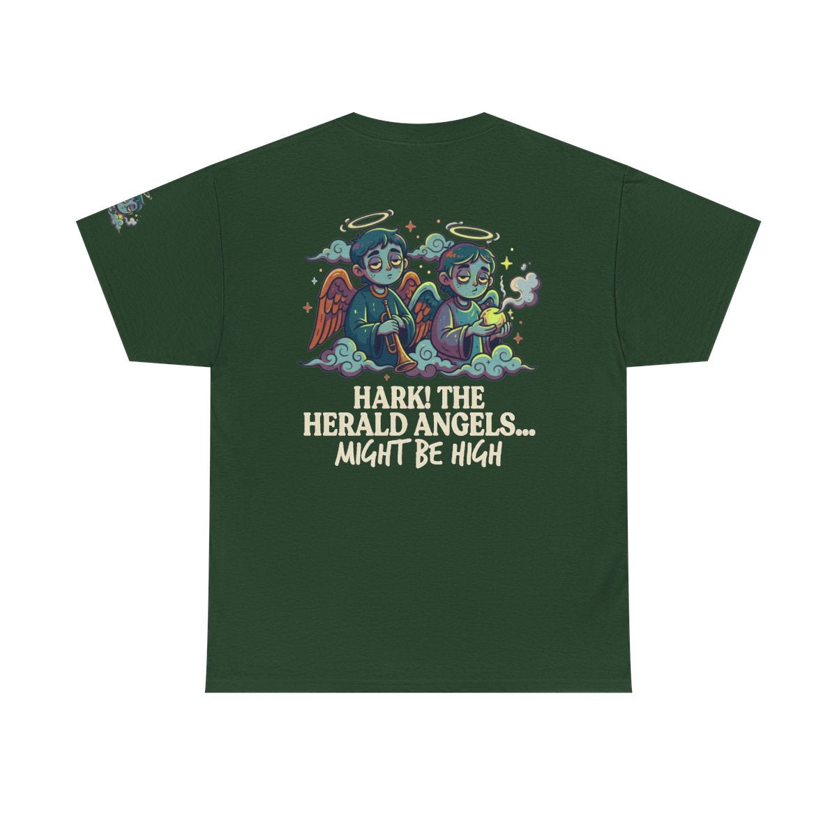 Color: Forest Green | Hark The Herald Angels Premium Graphic Tee