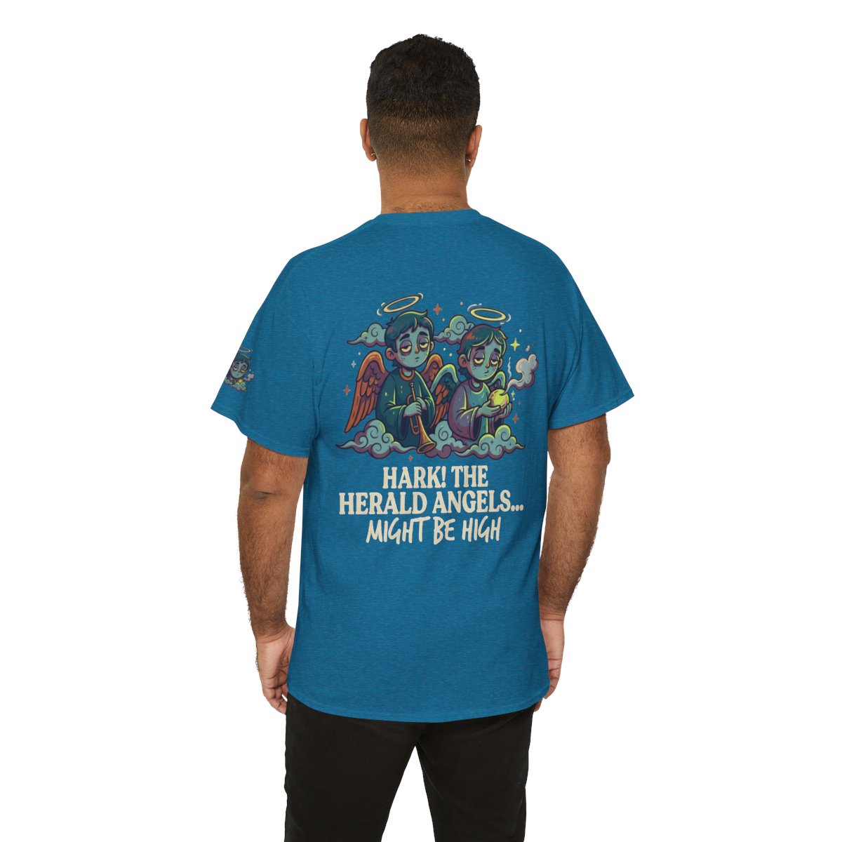 Color: Antique Sapphire | Hark The Herald Angels Premium Graphic Tee