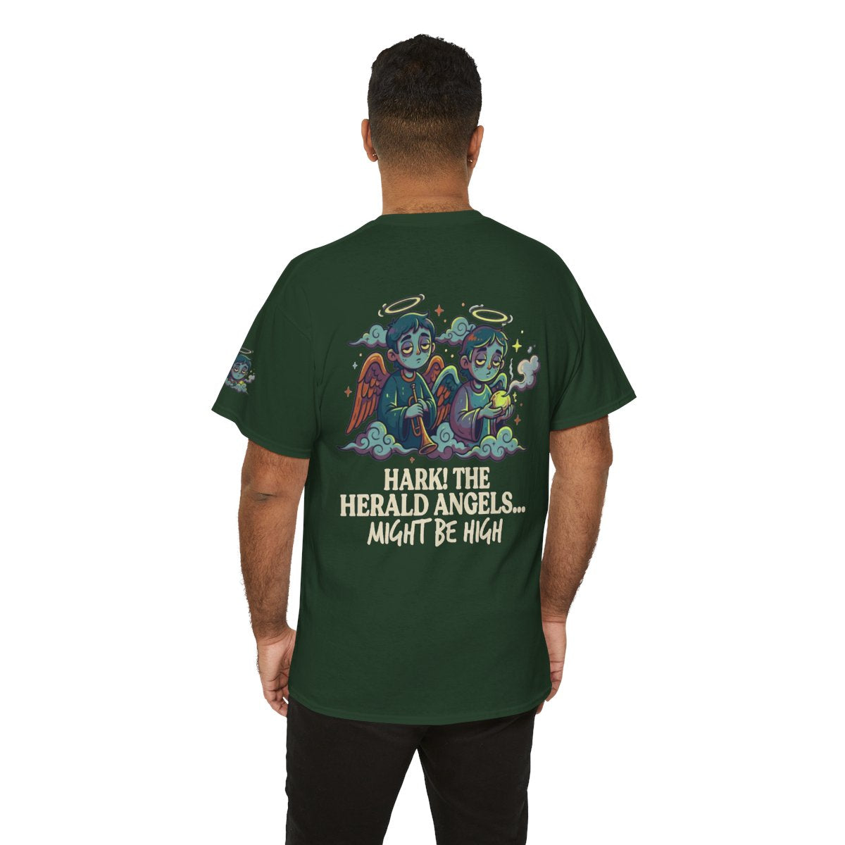 Color: Forest Green | Hark The Herald Angels Premium Graphic Tee