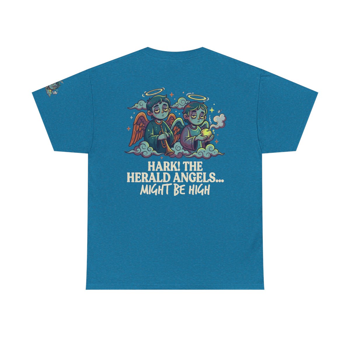 Color: Antique Sapphire | Hark The Herald Angels Premium Graphic Tee