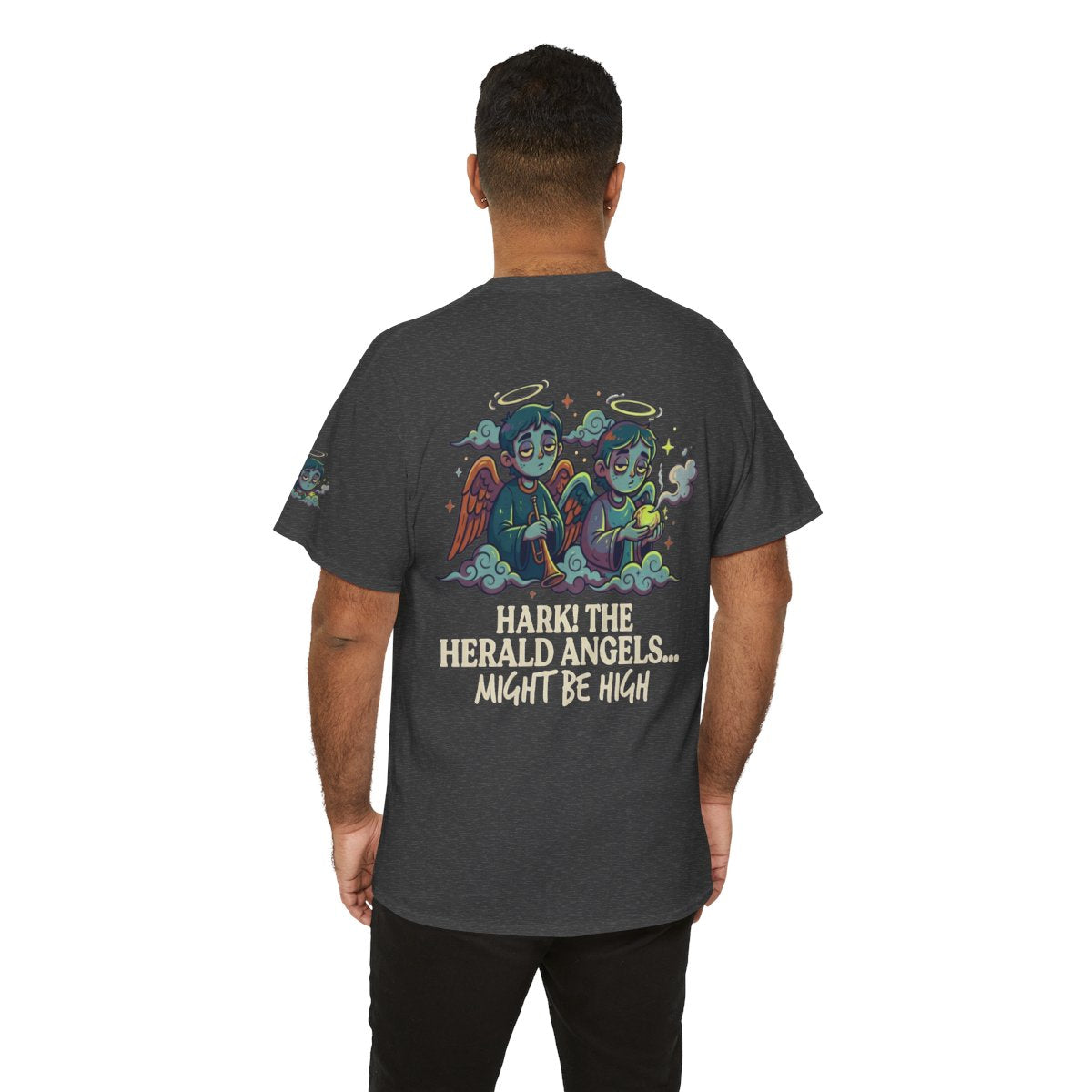 Color: Dark Heather | Hark The Herald Angels Premium Graphic Tee