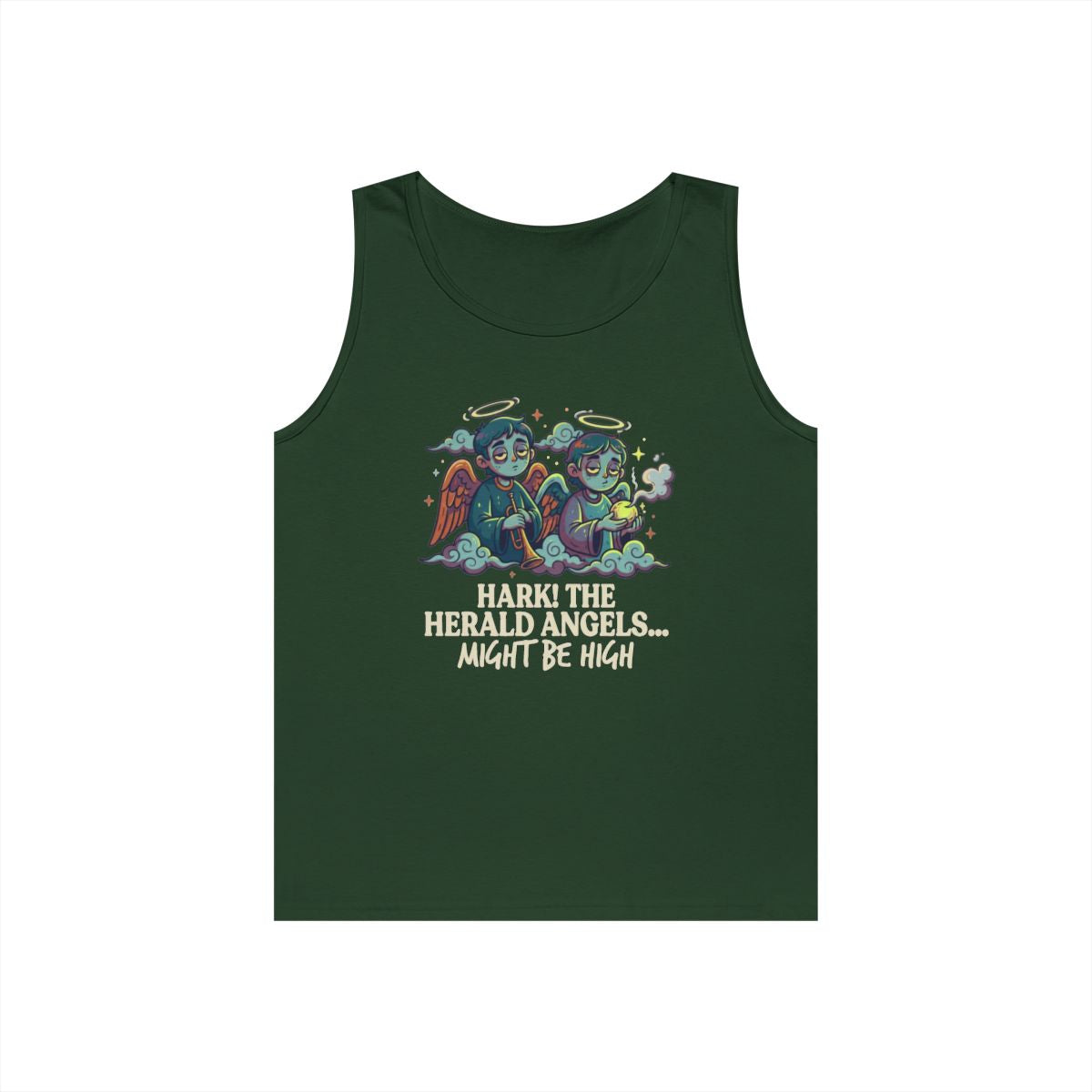 Color: Forest Green | Hark The Herald Angels Tank Top