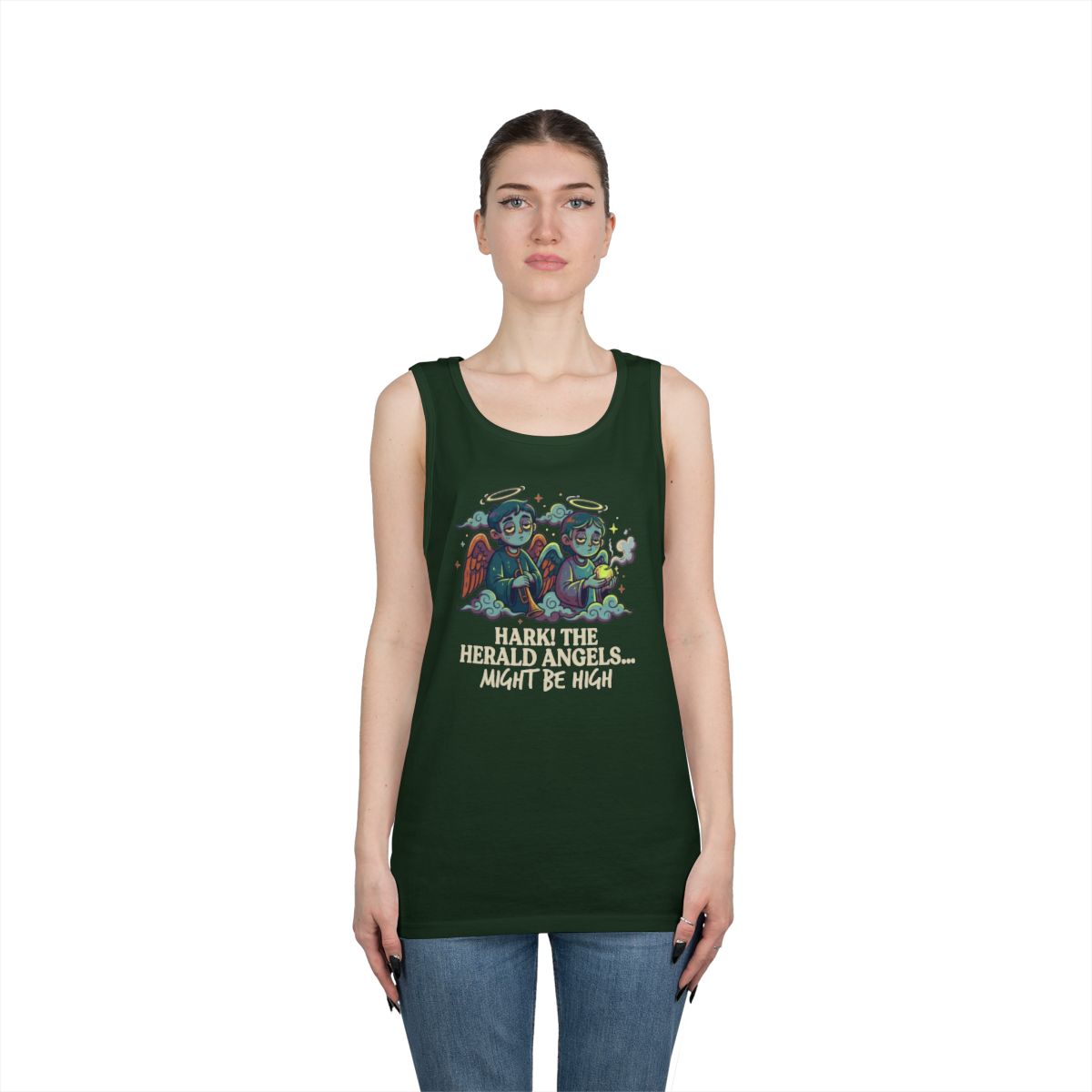 Color: Forest Green | Hark The Herald Angels Tank Top