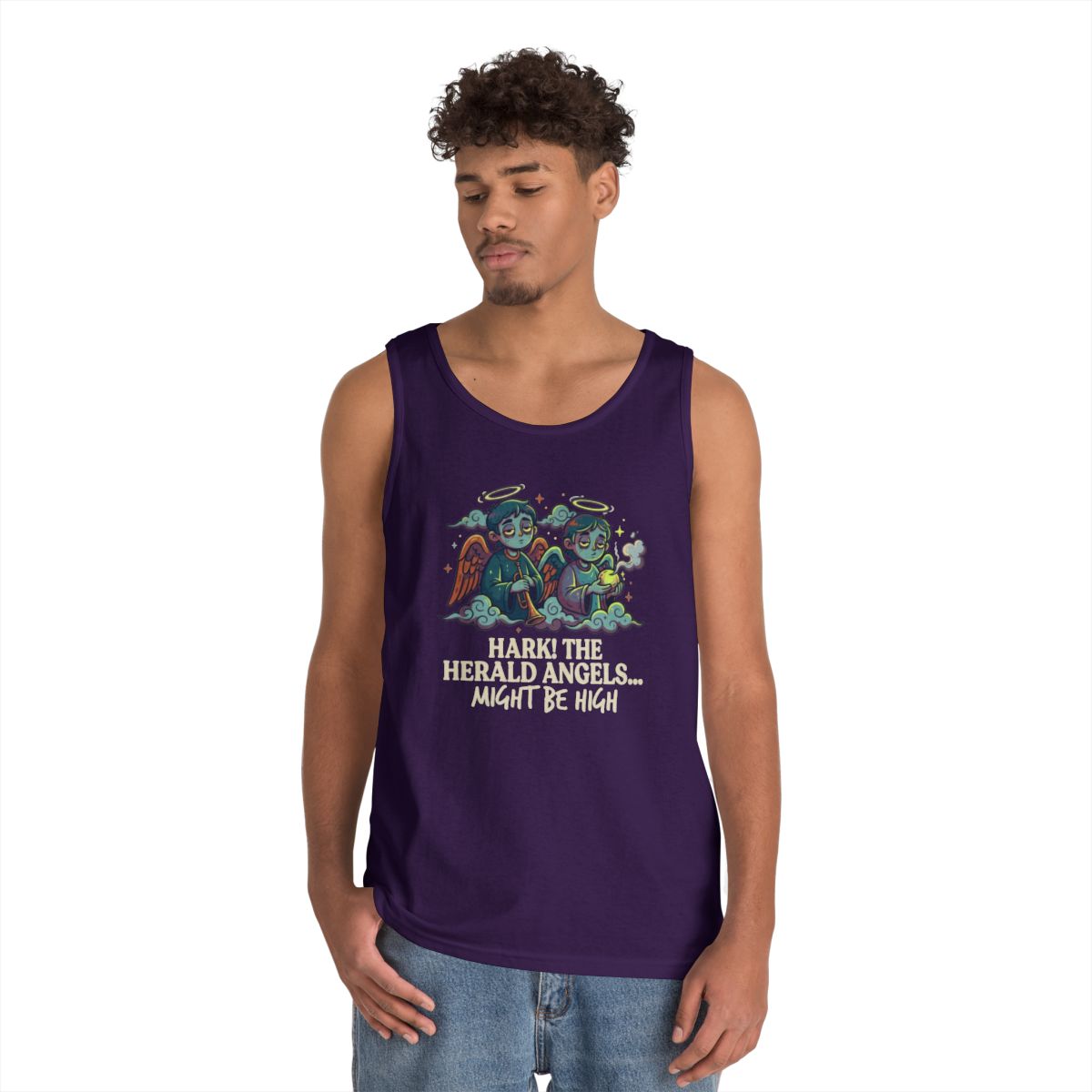 Color: Purple | Hark The Herald Angels Tank Top